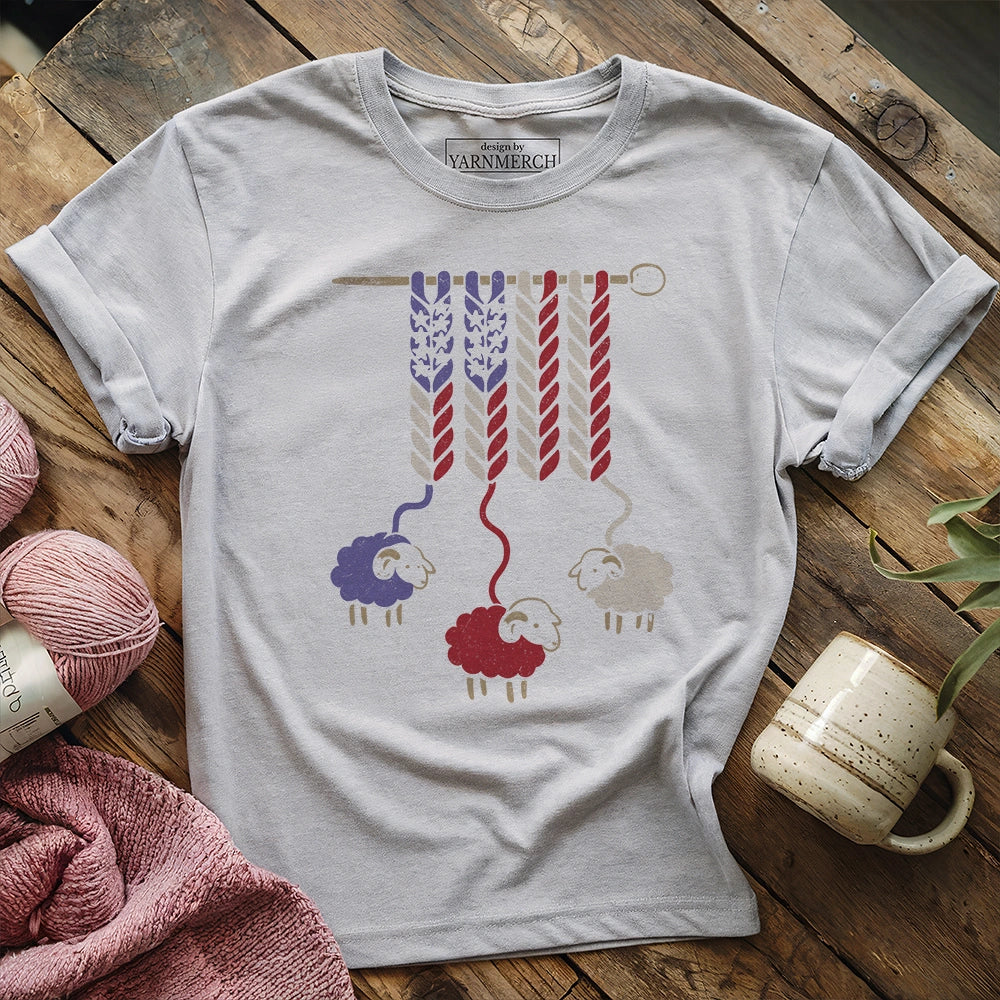 America Wool T-shirt - Prismatic Fiber Arts
