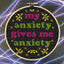 My Anxiety Counted Cross Stitch DIY KIT - Prismatic Fiber Arts