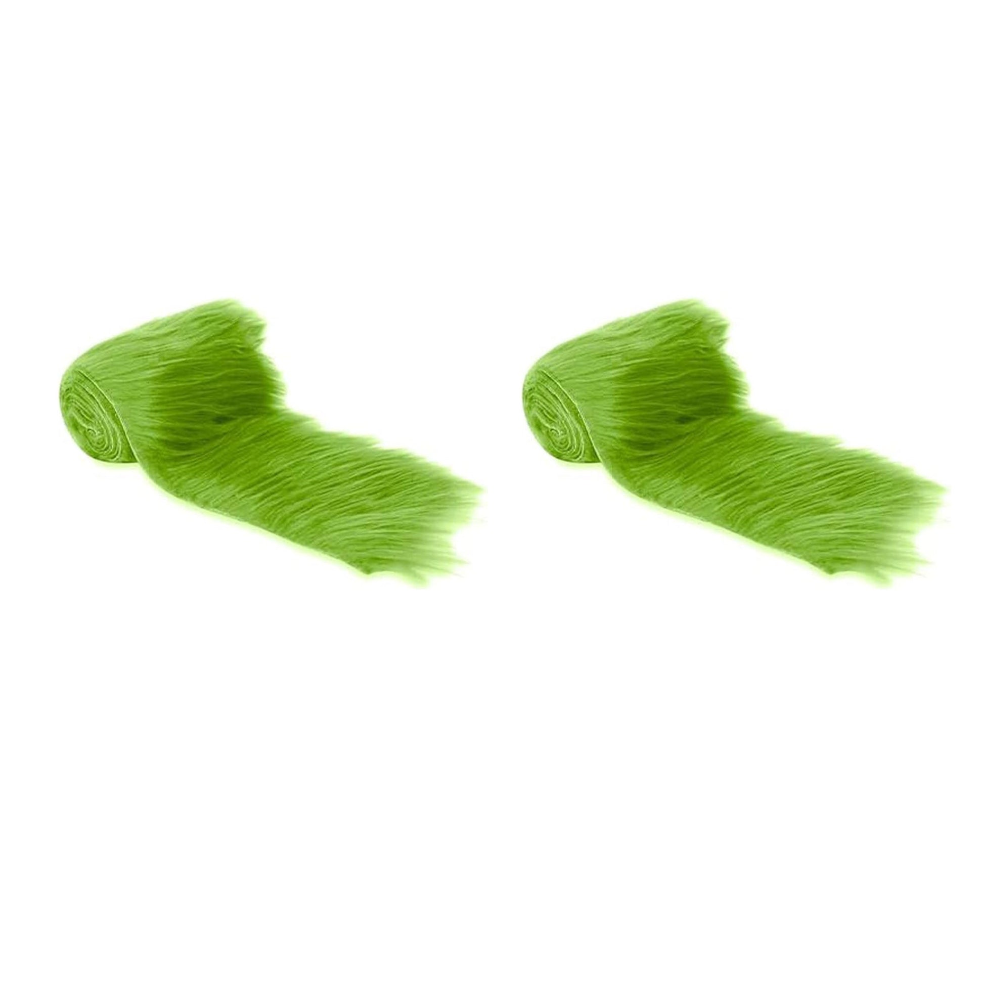 FabricLA Mohair Shaggy Faux Fur Fabric - Pre Cut Strips | Trim Ribbon | DIY Craft, Hobby, Costume, Decoration - Pack of 2 - Prismatic Fiber Arts