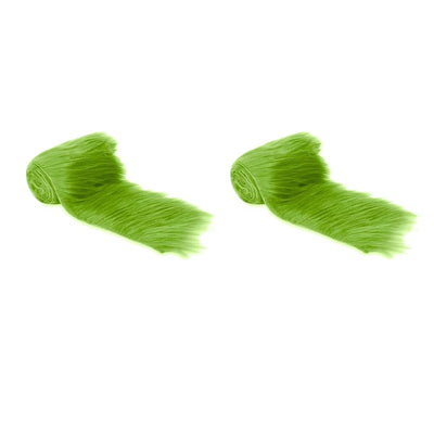 FabricLA Mohair Shaggy Faux Fur Fabric - Pre Cut Strips | Trim Ribbon | DIY Craft, Hobby, Costume, Decoration - Pack of 2 - Prismatic Fiber Arts