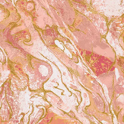 Apricot Marbled Earth Cotton 44”/45" Fabric Per Yard - Prismatic Fiber Arts