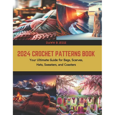 2024 Crochet Patterns Book: Your Ultimate Guide for Bags, Scarves, Hats, Sweaters, and Coasters