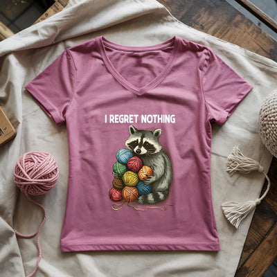 I Regret Nothing Lady V-neck - Prismatic Fiber Arts