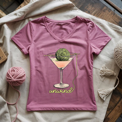 Unwind Lady V-neck - Prismatic Fiber Arts
