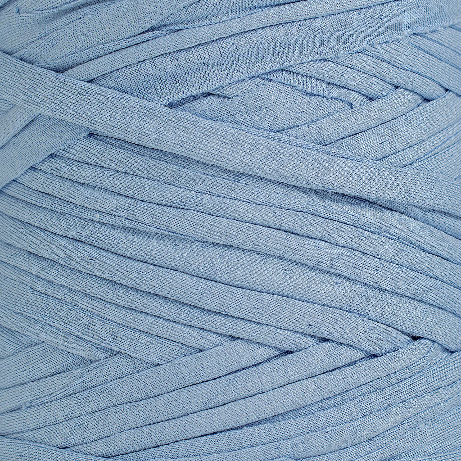 Recycled T-Shirt Fabric Yarn - Baby Blue Color - Prismatic Fiber Arts