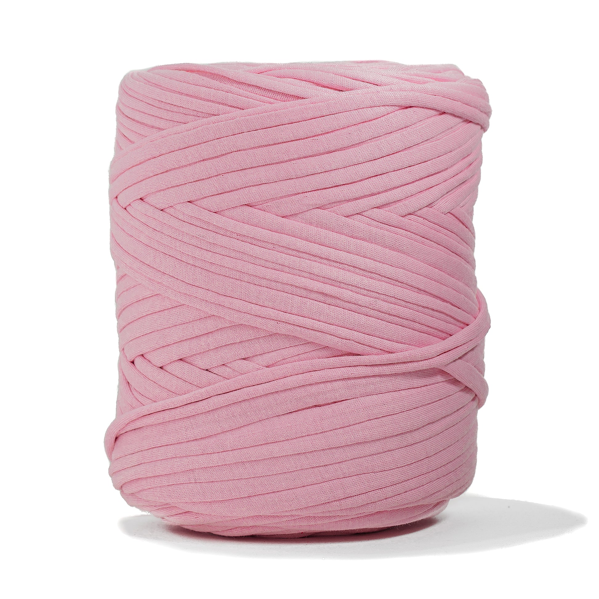 Recycled T-Shirt Fabric Yarn - Baby Pink Color - Prismatic Fiber Arts