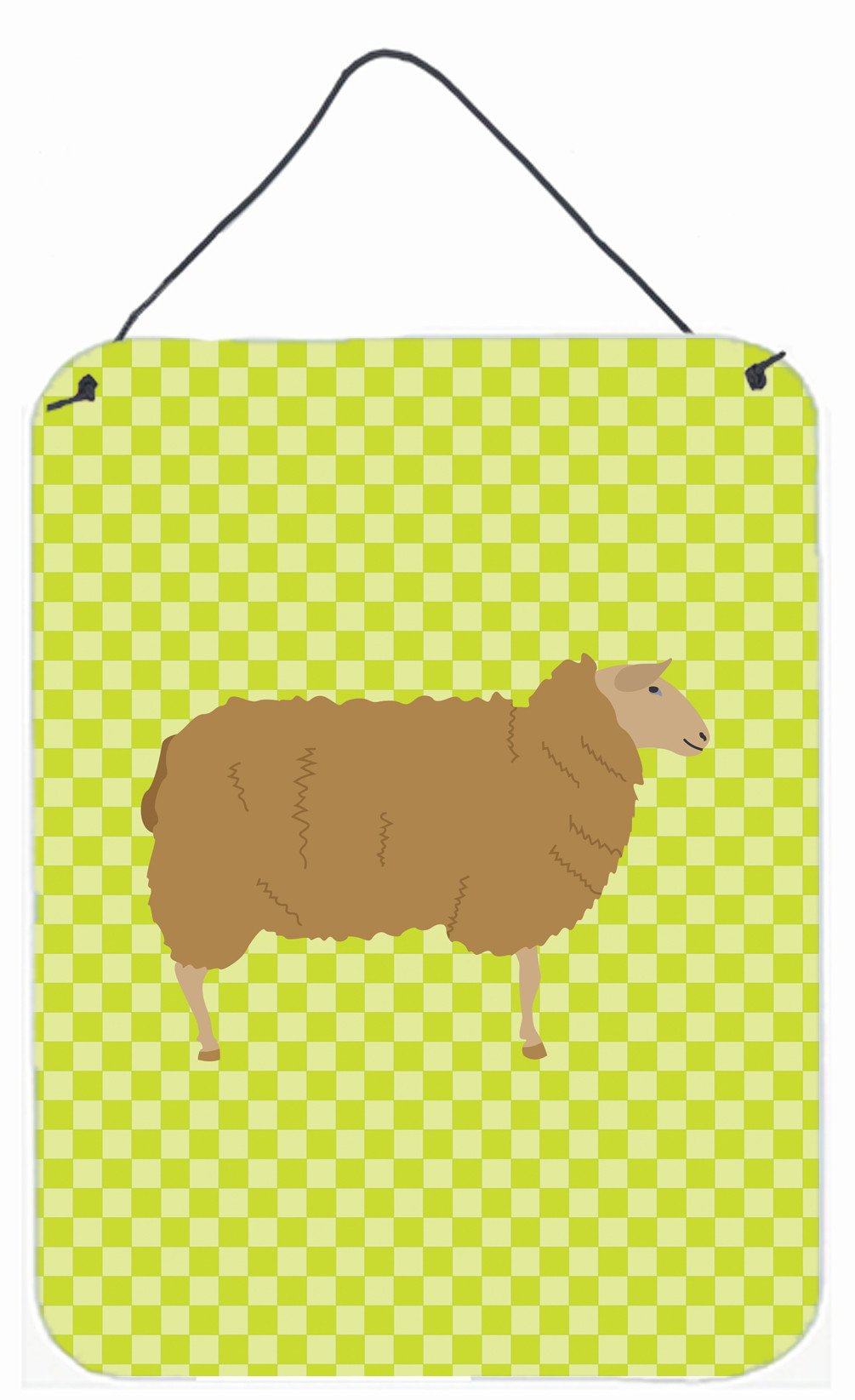 East Friesian Sheep Green Wall or Door Hanging Prints BB7803DS1216 - Prismatic Fiber Arts