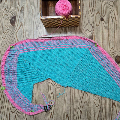 Blue Silk  |  Shawl Set |  Adjustable Knitting Needles  | 4 Sizes | US4, US5, US6, US7 | w/custom case - Prismatic Fiber Arts