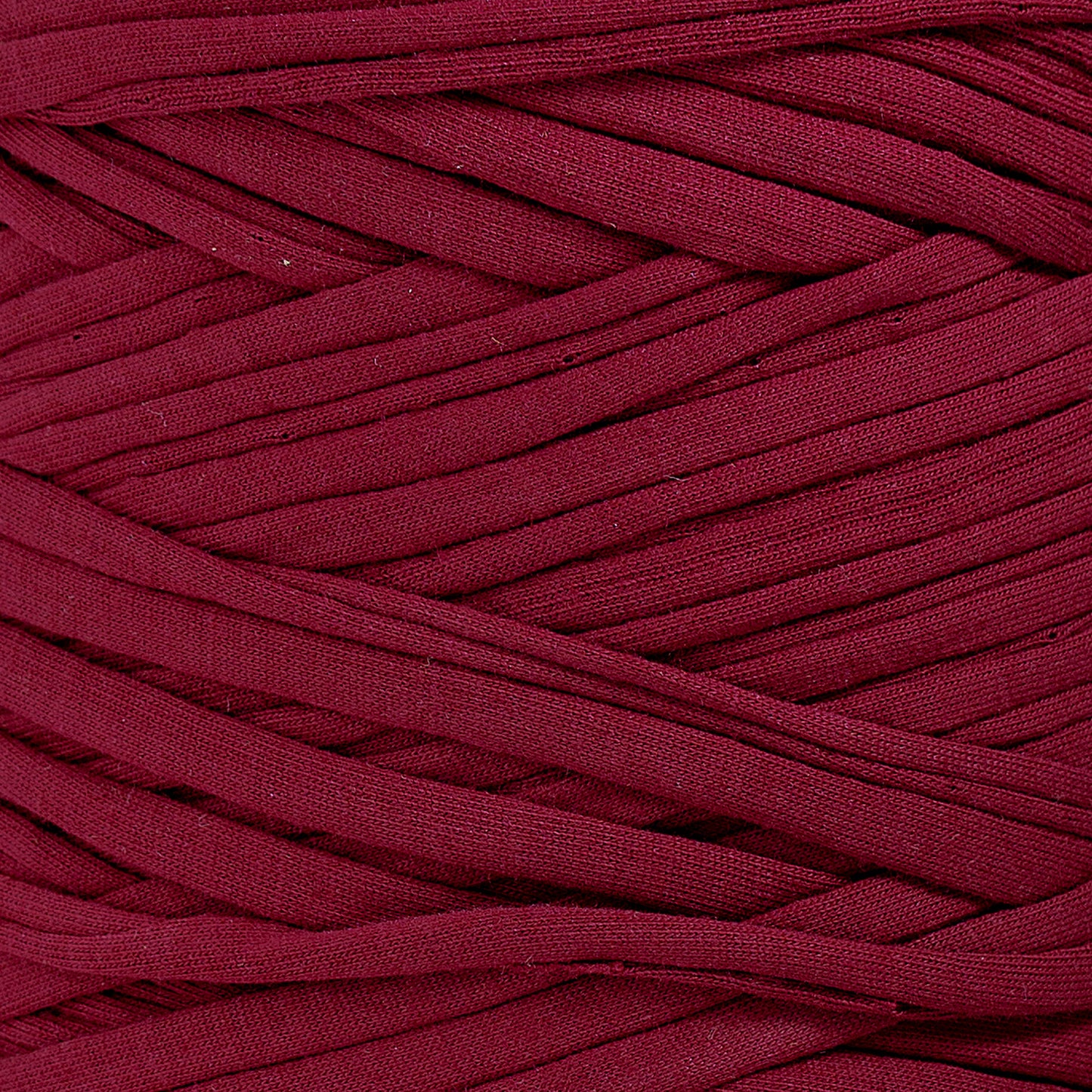 Recycled T-Shirt Fabric Yarn - Berry Red Color - Prismatic Fiber Arts