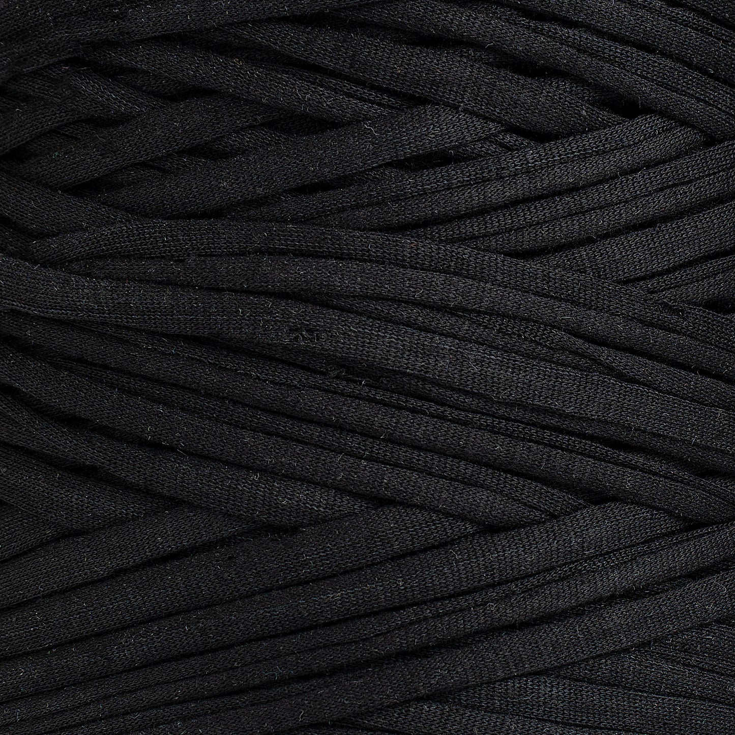 Recycled T-Shirt Fabric Yarn - Black Color - Prismatic Fiber Arts