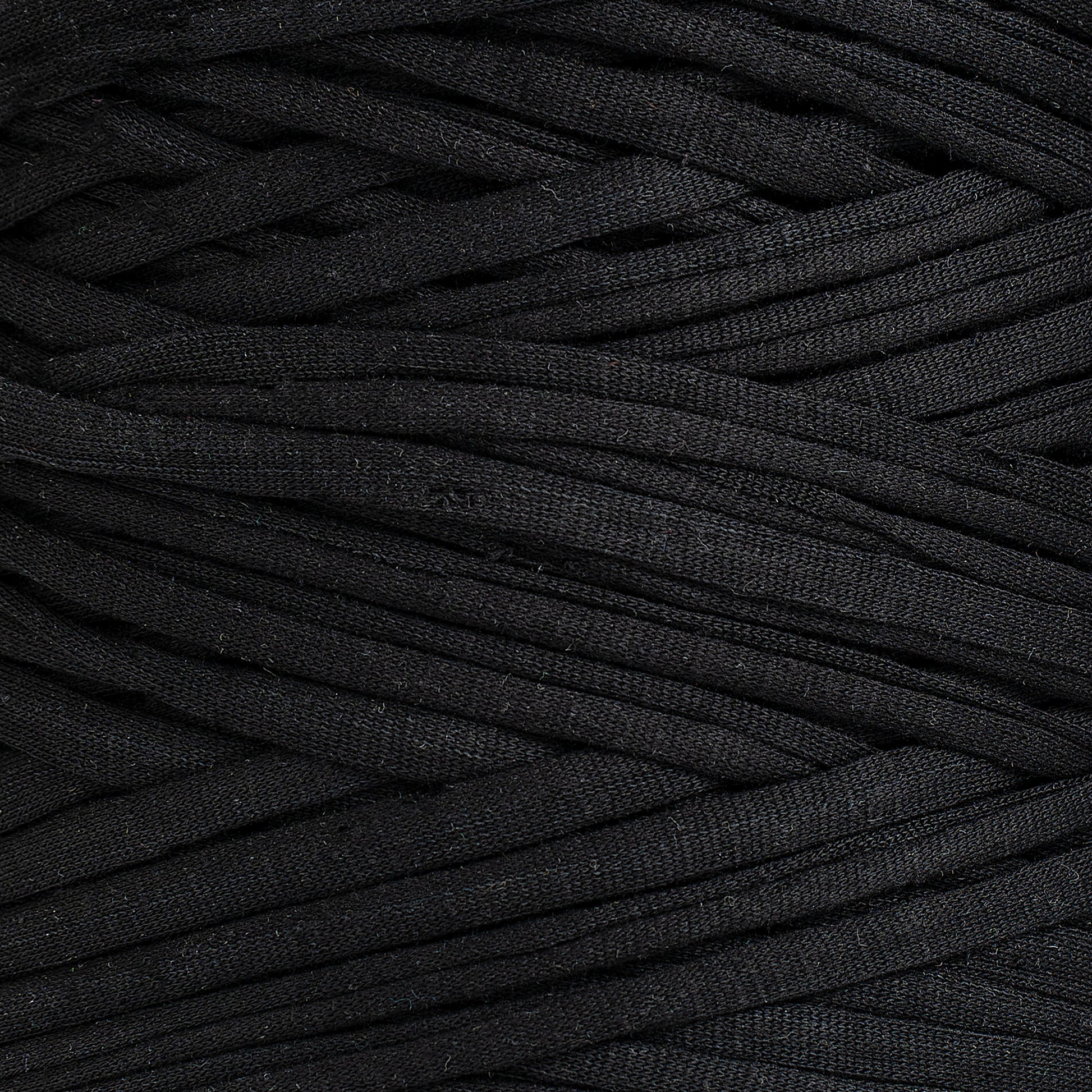 Recycled T-Shirt Fabric Yarn - Black Color - Prismatic Fiber Arts