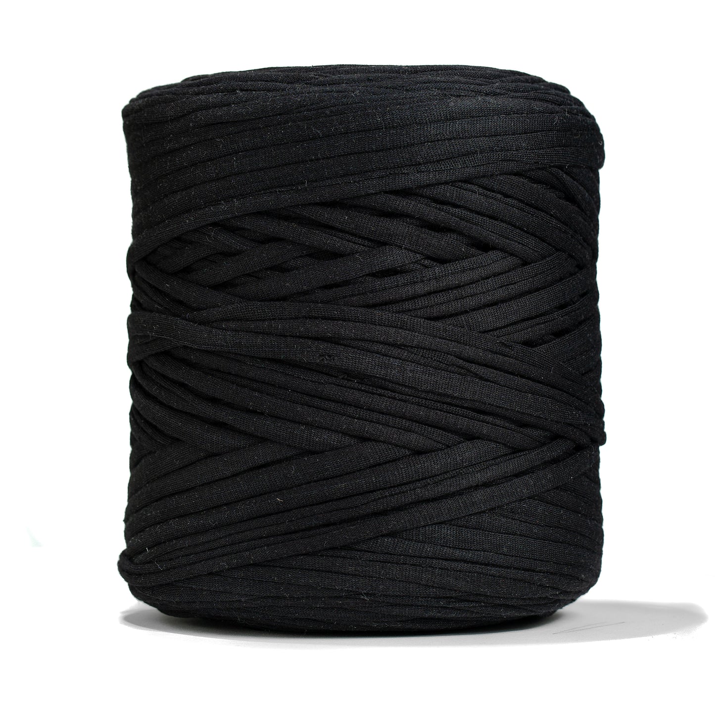 Recycled T-Shirt Fabric Yarn - Black Color - Prismatic Fiber Arts