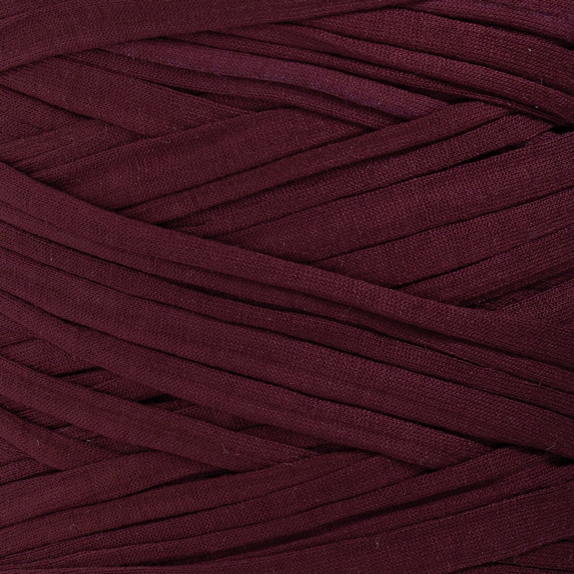 Recycled T-Shirt Fabric Yarn - Burgundy Color - Prismatic Fiber Arts