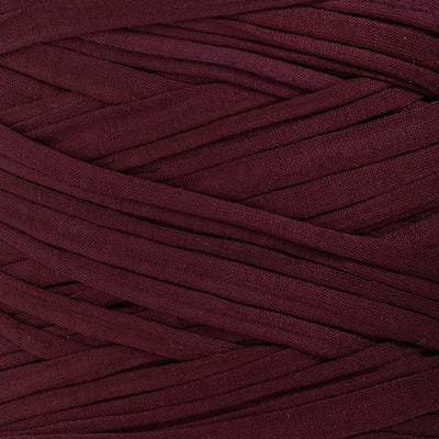 Recycled T-Shirt Fabric Yarn - Burgundy Color - Prismatic Fiber Arts