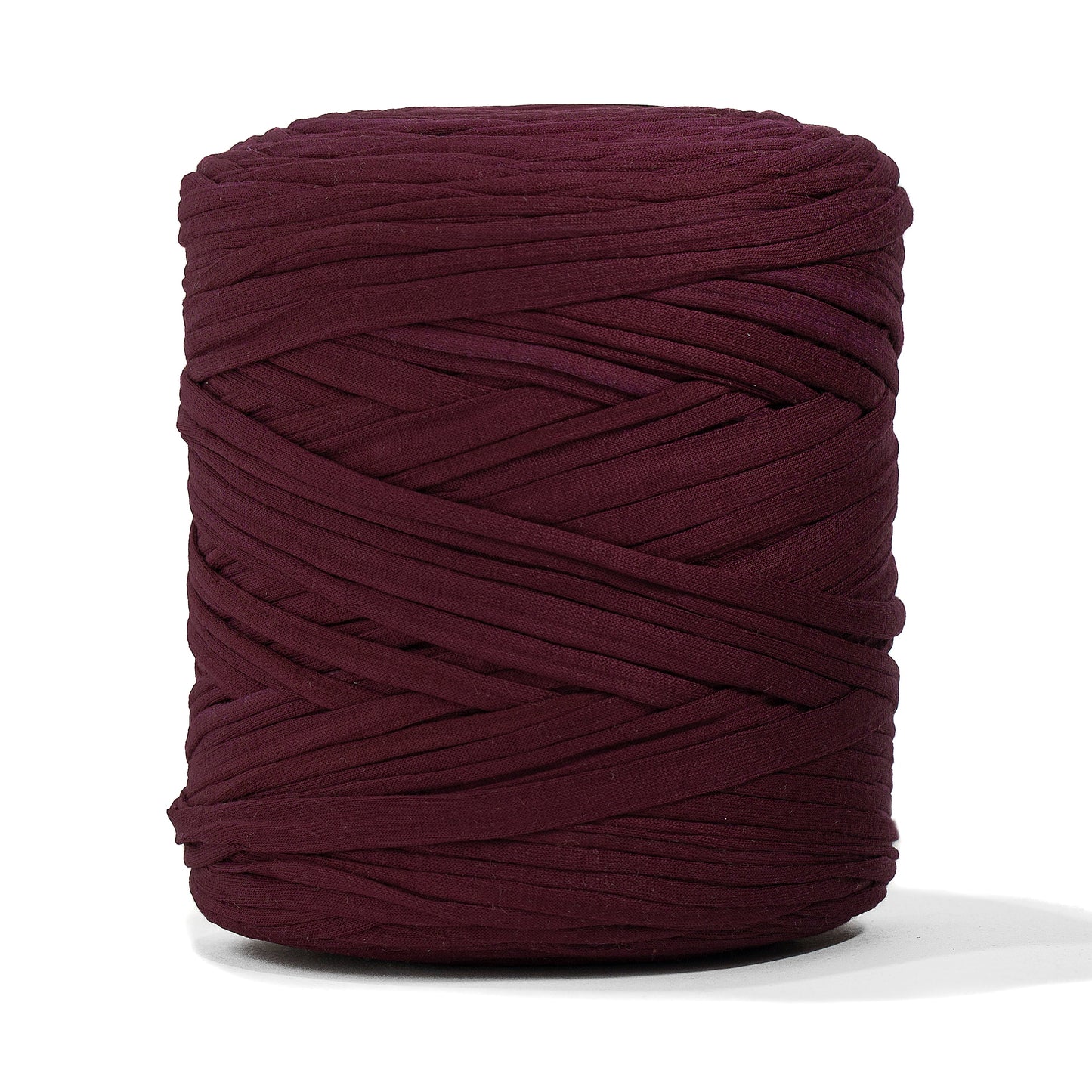 Recycled T-Shirt Fabric Yarn - Burgundy Color - Prismatic Fiber Arts