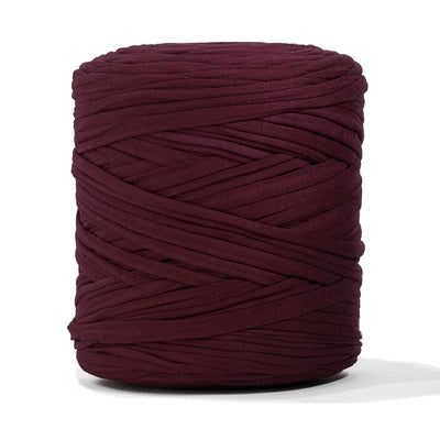 Recycled T-Shirt Fabric Yarn - Burgundy Color - Prismatic Fiber Arts