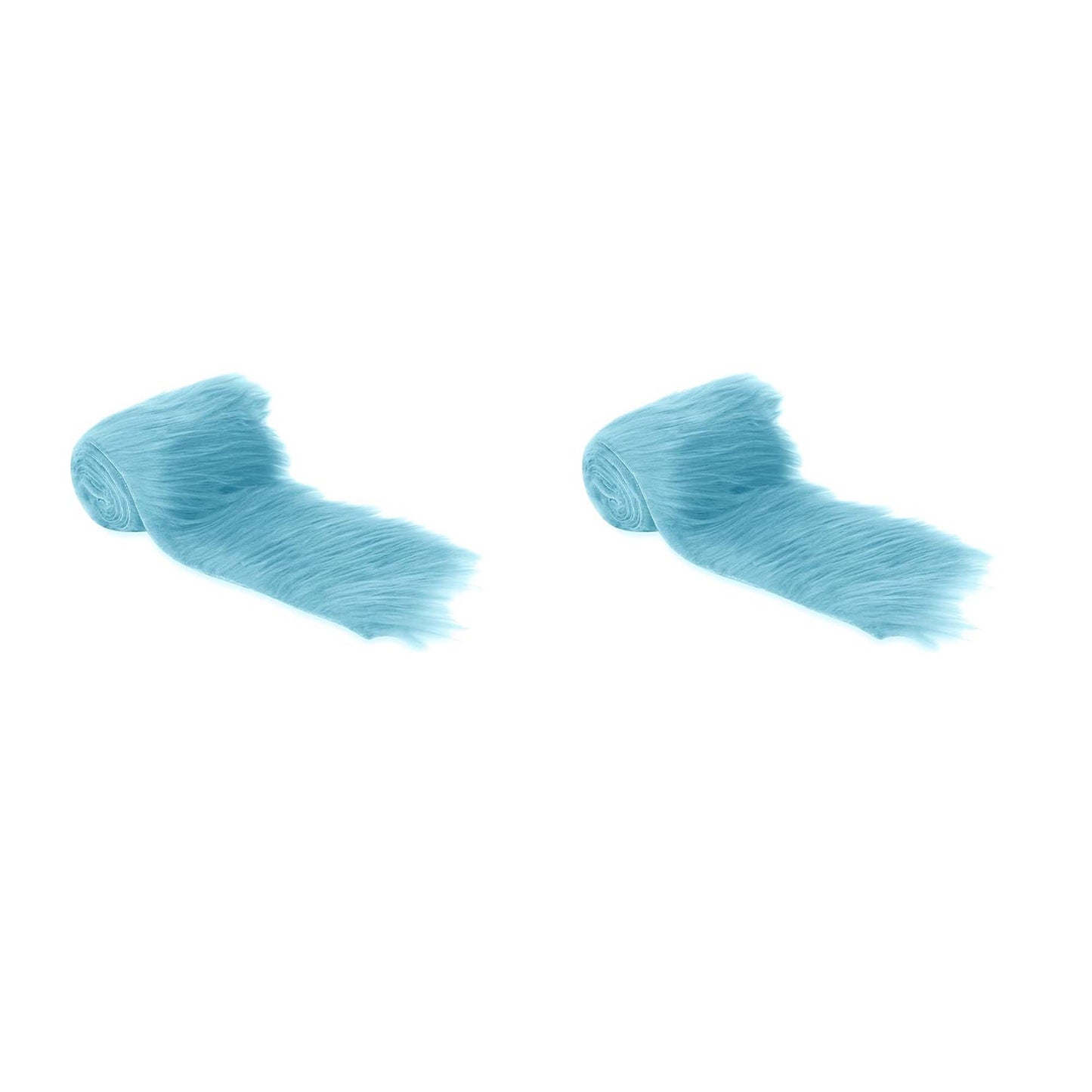 FabricLA Mohair Shaggy Faux Fur Fabric - Pre Cut Strips | Trim Ribbon | DIY Craft, Hobby, Costume, Decoration - Pack of 2 - Prismatic Fiber Arts