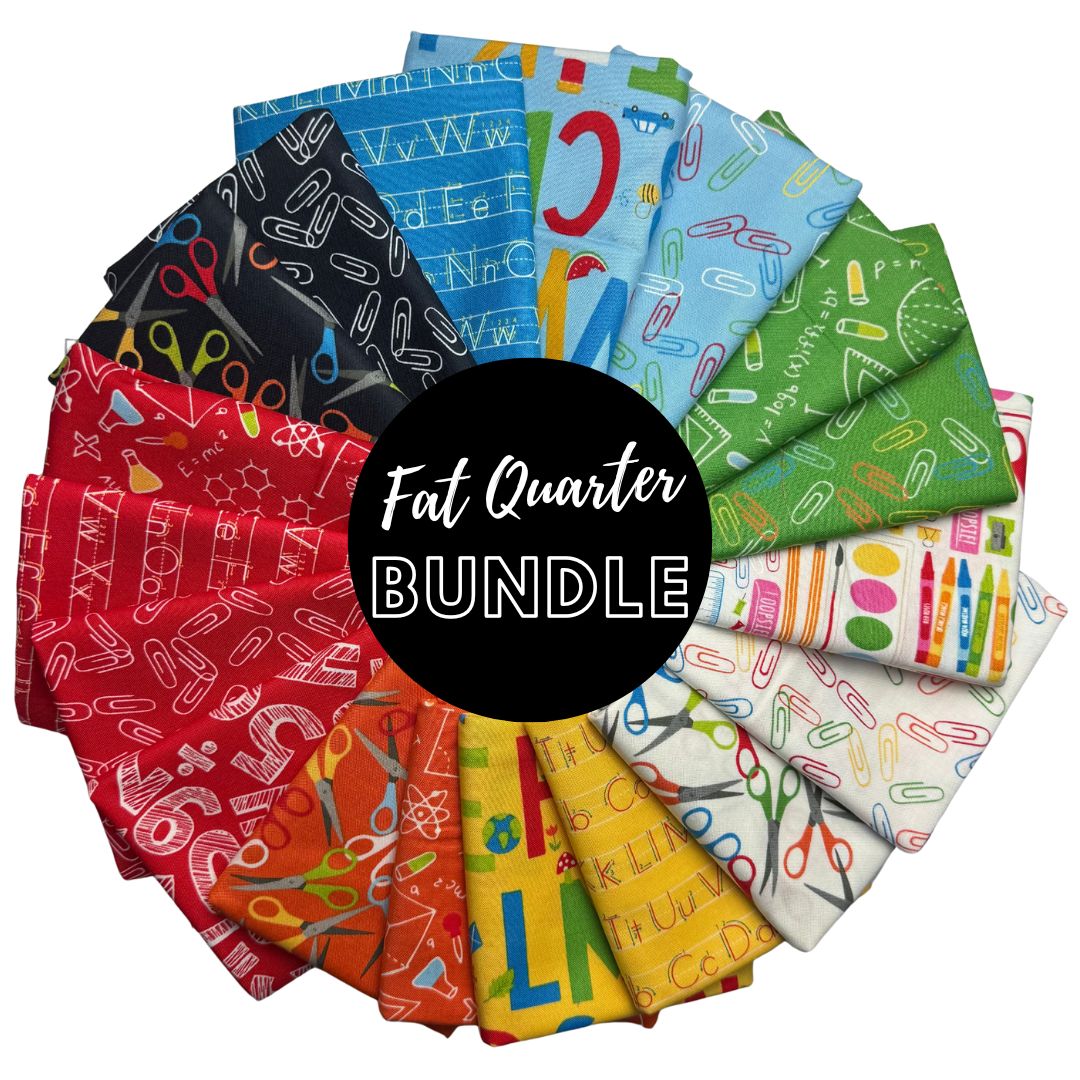 Back to School Fat Quarter Bundle - Set of 18 - Prismatic Fiber Arts
