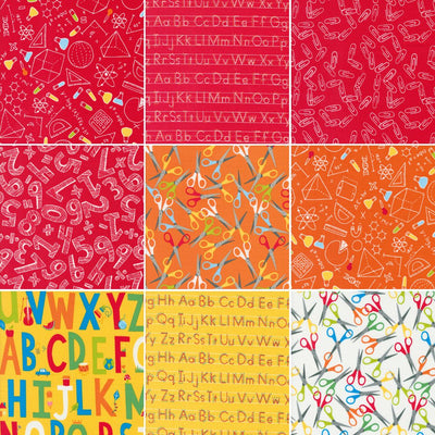 Back to School Fat Quarter Bundle - Set of 18 - Prismatic Fiber Arts