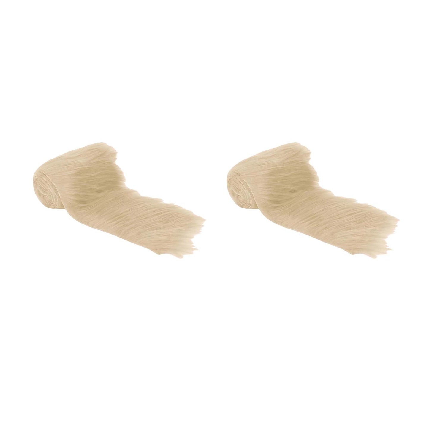 FabricLA Mohair Shaggy Faux Fur Fabric - Pre Cut Strips | Trim Ribbon | DIY Craft, Hobby, Costume, Decoration - Pack of 2 - Prismatic Fiber Arts
