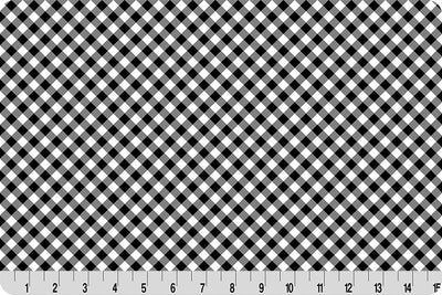 Barely Basics Gingham Quilting Cuddle Black Fabric Per Yard - Prismatic Fiber Arts