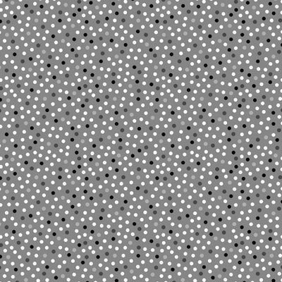 Barely Basics Lots a Dots Quilting Cuddle Gray Fabric Per Yard - Prismatic Fiber Arts