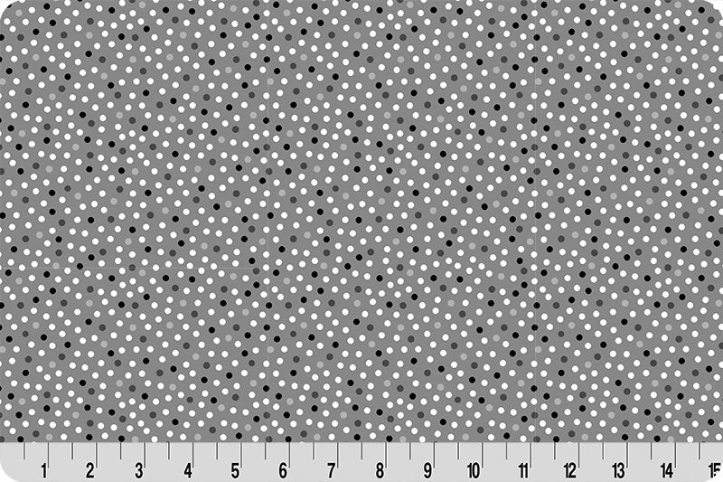 Barely Basics Lots a Dots Quilting Cuddle Gray Fabric Per Yard - Prismatic Fiber Arts