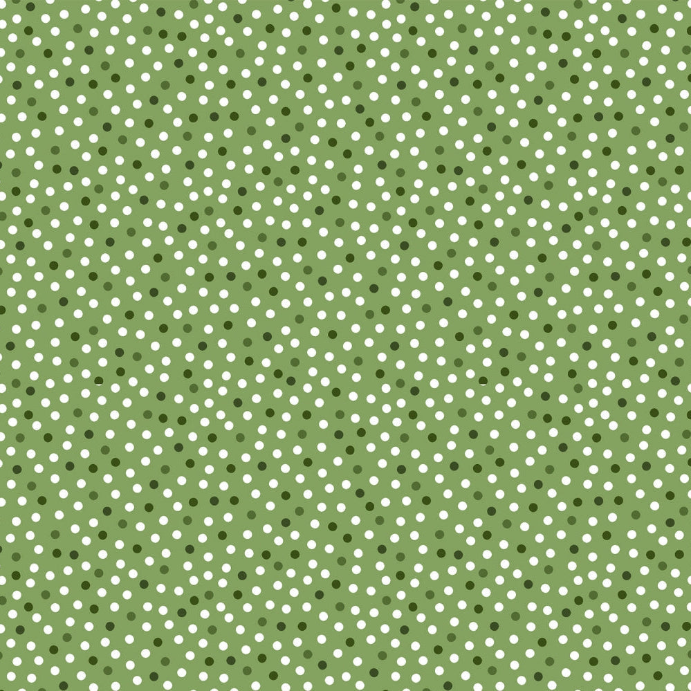 Barely Basics Lots a Dots Quilting Cuddle Leaf Fabric Per Yard - Prismatic Fiber Arts