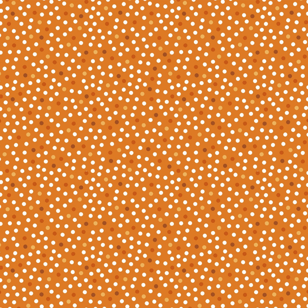 Barely Basics Lots a Dots Quilting Cuddle Orange Fabric Per Yard - Prismatic Fiber Arts