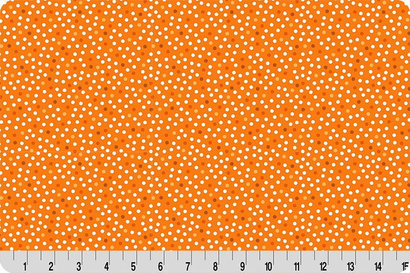 Barely Basics Lots a Dots Quilting Cuddle Orange Fabric Per Yard - Prismatic Fiber Arts