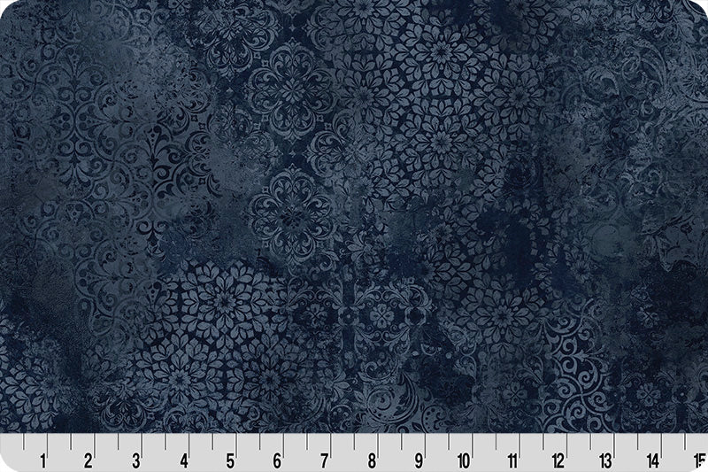 Barely Basics Stone Wash Quilting Cuddle Navy Fabric Per Yard - Prismatic Fiber Arts