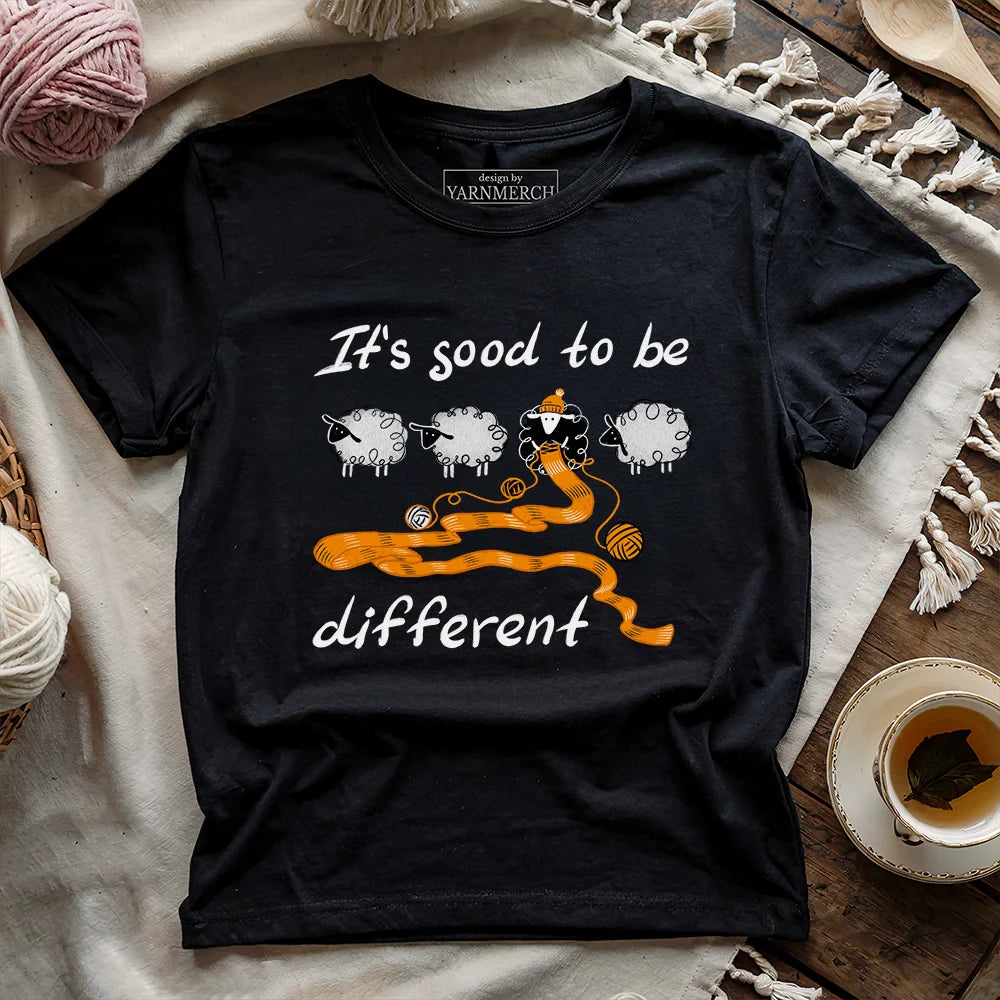 Be Knitting Sheep T-shirt - Prismatic Fiber Arts