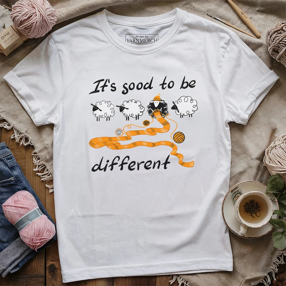 Be Knitting Sheep T-shirt - Prismatic Fiber Arts