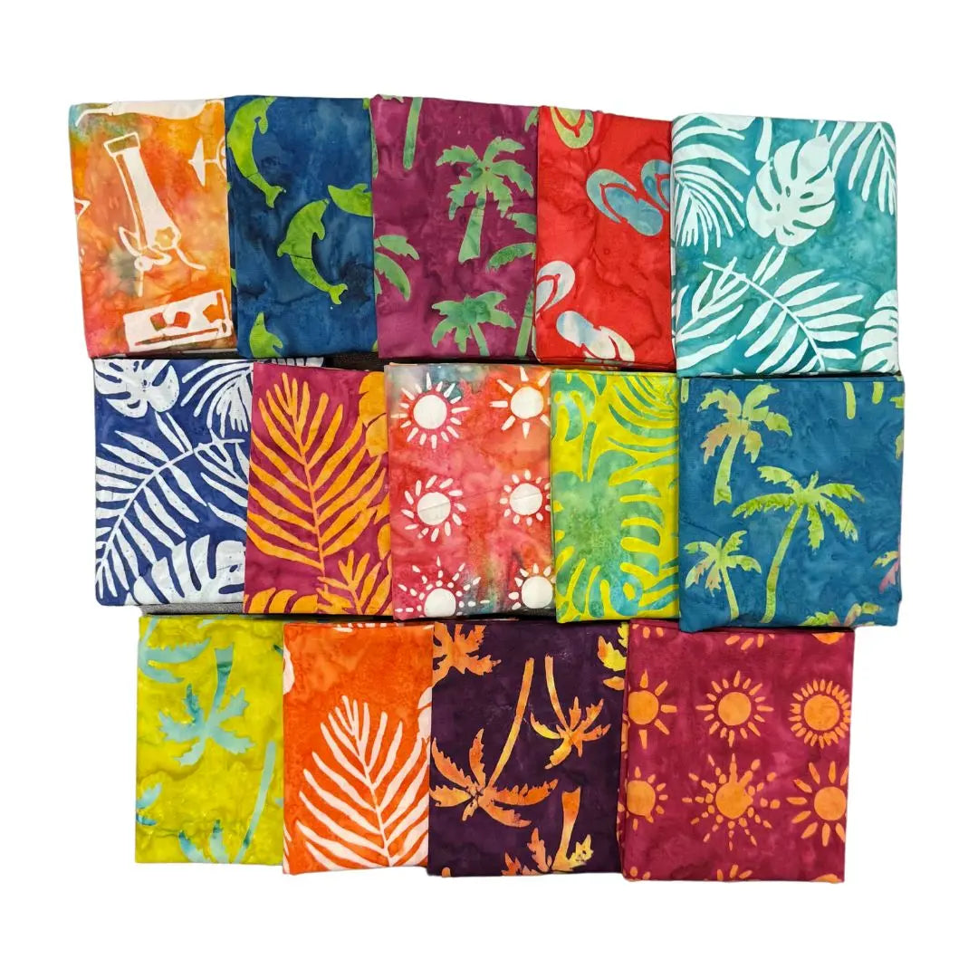 Beachy Batiks Fat Quarter Bundle - Set of 14 - Prismatic Fiber Arts