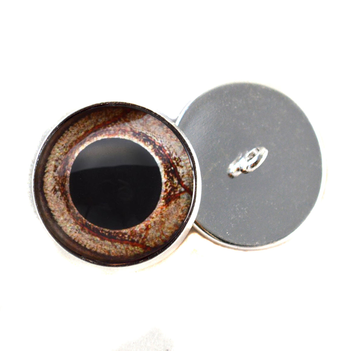 Bearded Dragon Inspired Sew-On Button Glass Eyes - Prismatic Fiber Arts