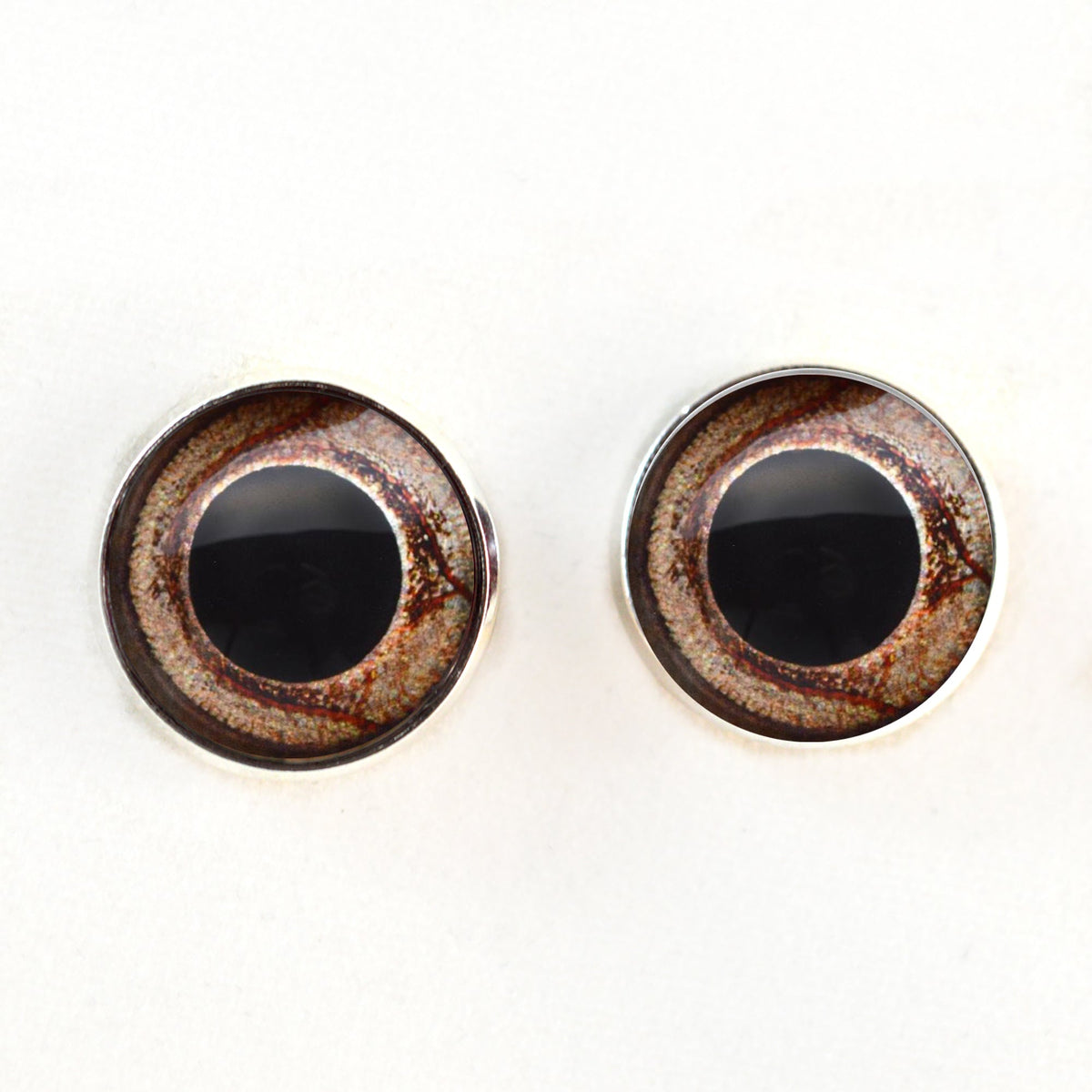Bearded Dragon Inspired Sew-On Button Glass Eyes - Prismatic Fiber Arts