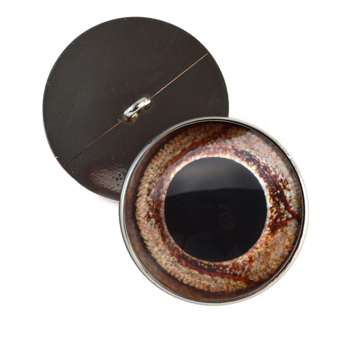 Bearded Dragon Inspired Sew-On Button Glass Eyes - Prismatic Fiber Arts