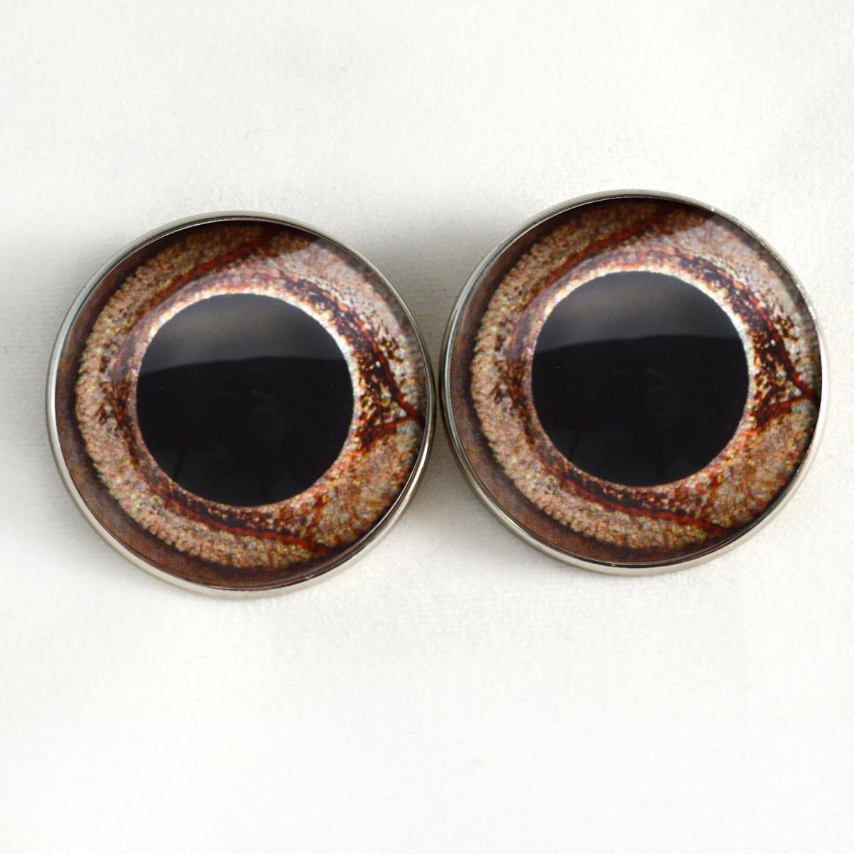 Bearded Dragon Inspired Sew-On Button Glass Eyes - Prismatic Fiber Arts