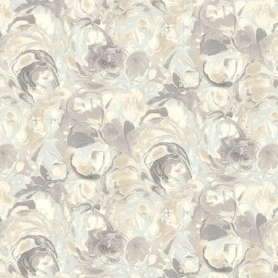 Beige Smokey Paint Swirls Cotton Wideback Fabric per yard - Prismatic Fiber Arts