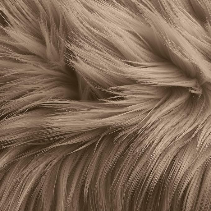 Luxurious Shaggy Faux Fur Tablecloth | Elegant Faux Fur for Dining Table by FabricLA - Prismatic Fiber Arts