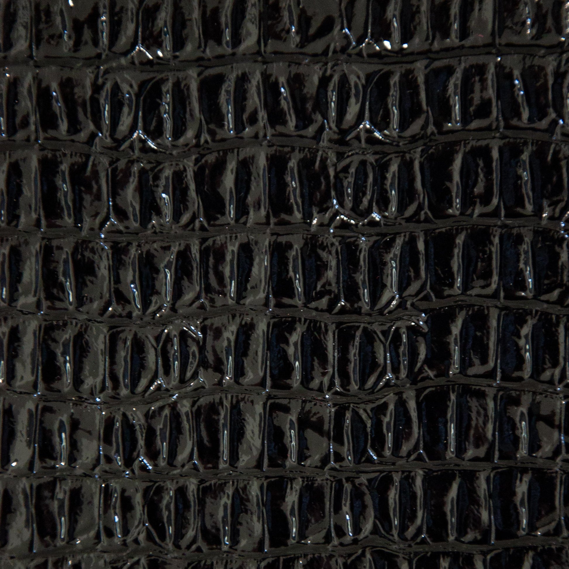 Belagio Enterprises - 17" X 36" Faux Crocodile Vinyl Fabric | BCV-02 Black - Prismatic Fiber Arts