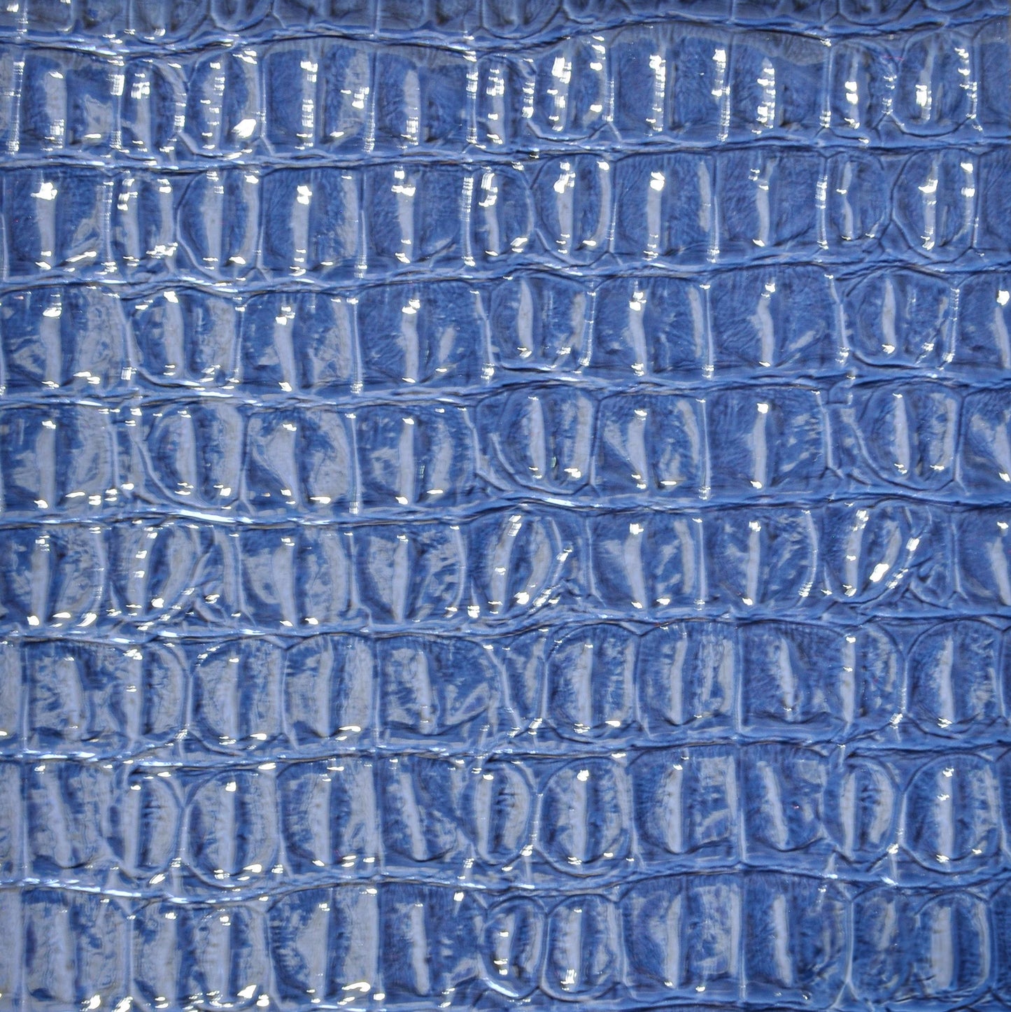 Belagio Enterprises - 17" X 36" Faux Crocodile Vinyl Fabric | BCV-05 Navy Blue - Prismatic Fiber Arts