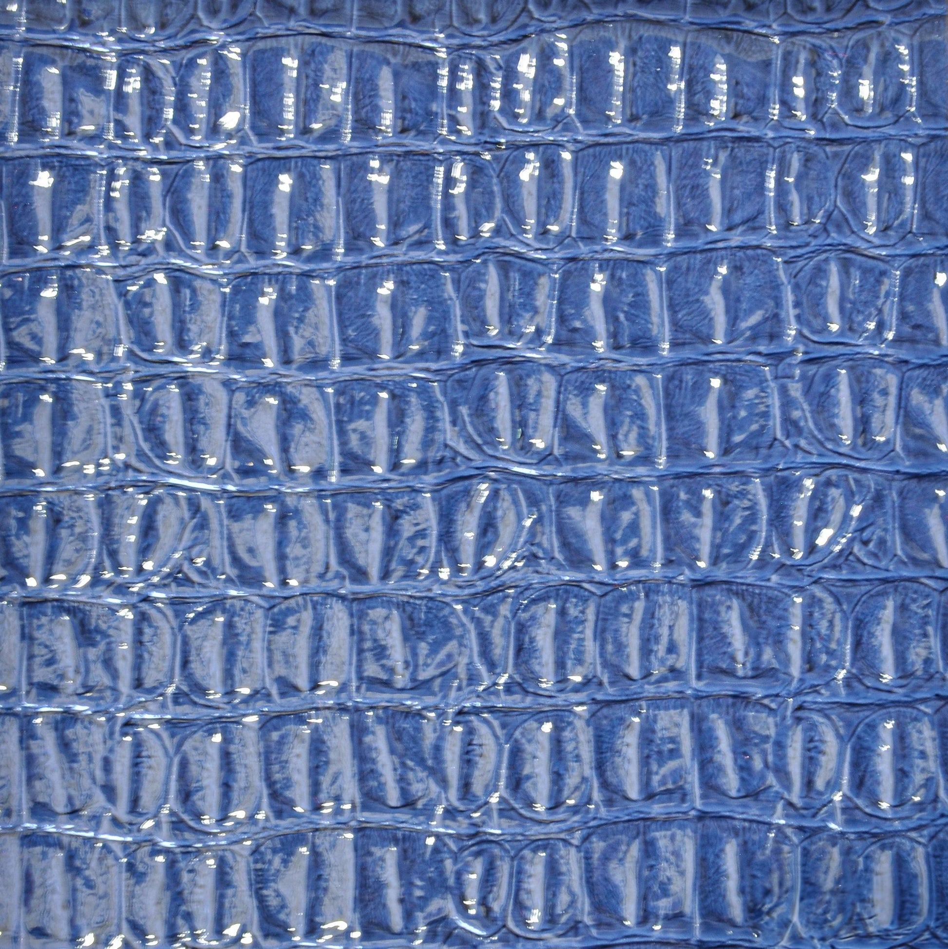 Belagio Enterprises - 17" X 36" Faux Crocodile Vinyl Fabric | BCV-05 Navy Blue - Prismatic Fiber Arts
