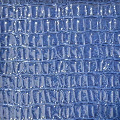 Belagio Enterprises - 17" X 36" Faux Crocodile Vinyl Fabric | BCV-05 Navy Blue - Prismatic Fiber Arts