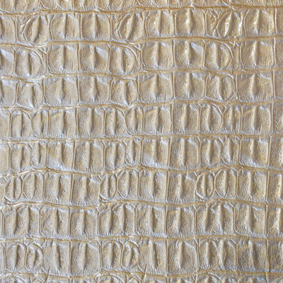 Belagio Enterprises - 17" X 36" Faux Crocodile Vinyl Fabric | BCV-10 Gold - Prismatic Fiber Arts
