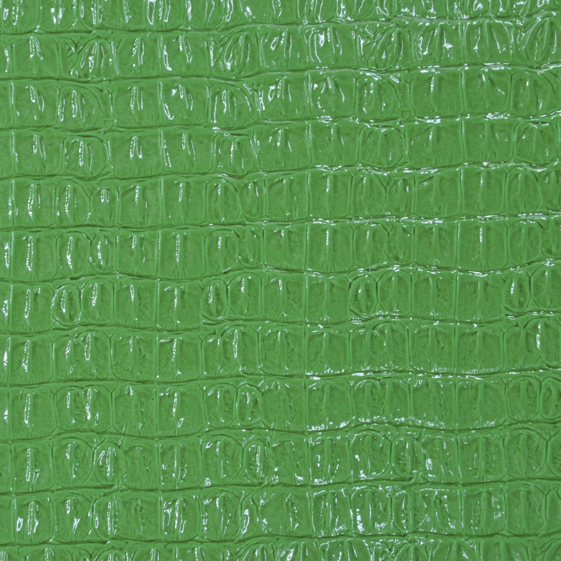 Belagio Enterprises - 17" X 36" Faux Crocodile Vinyl Fabric | BCV-14 Lime - Prismatic Fiber Arts