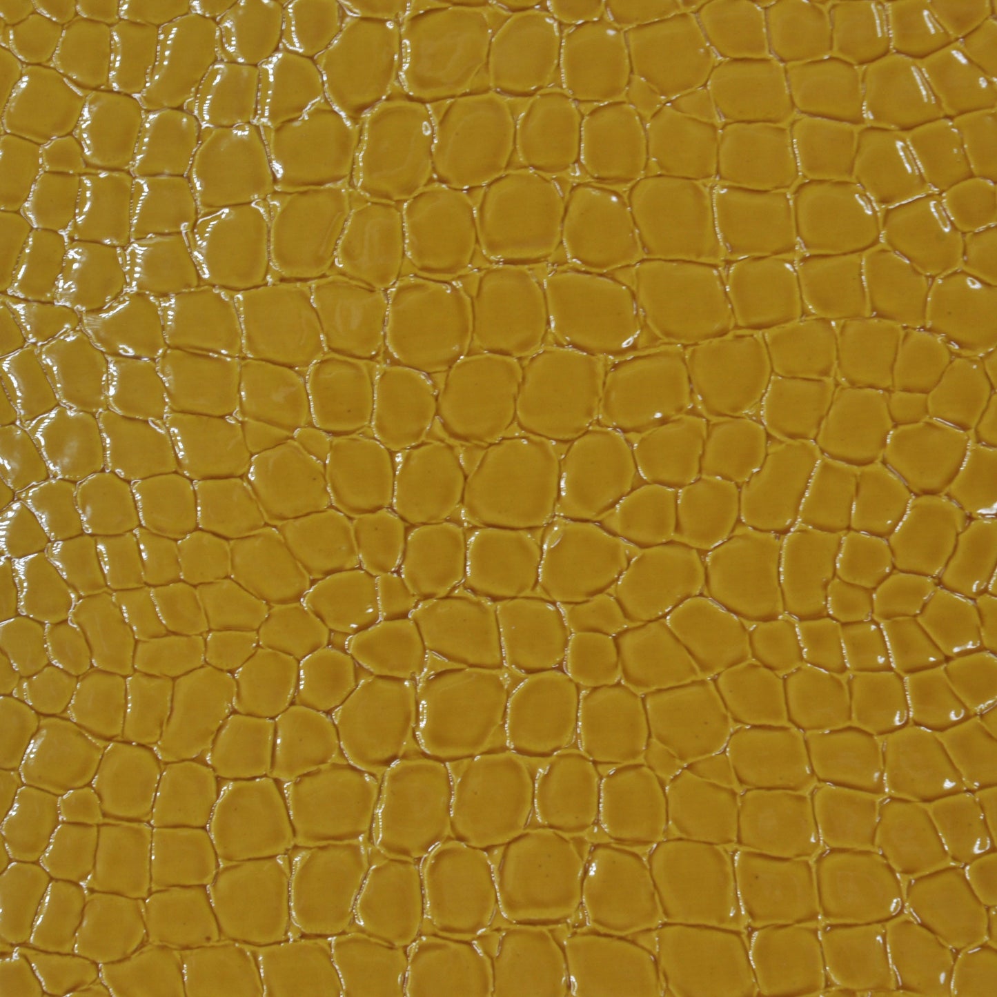 Belagio Enterprises - 17" X 36" Faux Crocodile Vinyl Fabric | BCV-29 Mustard Yellow - Prismatic Fiber Arts
