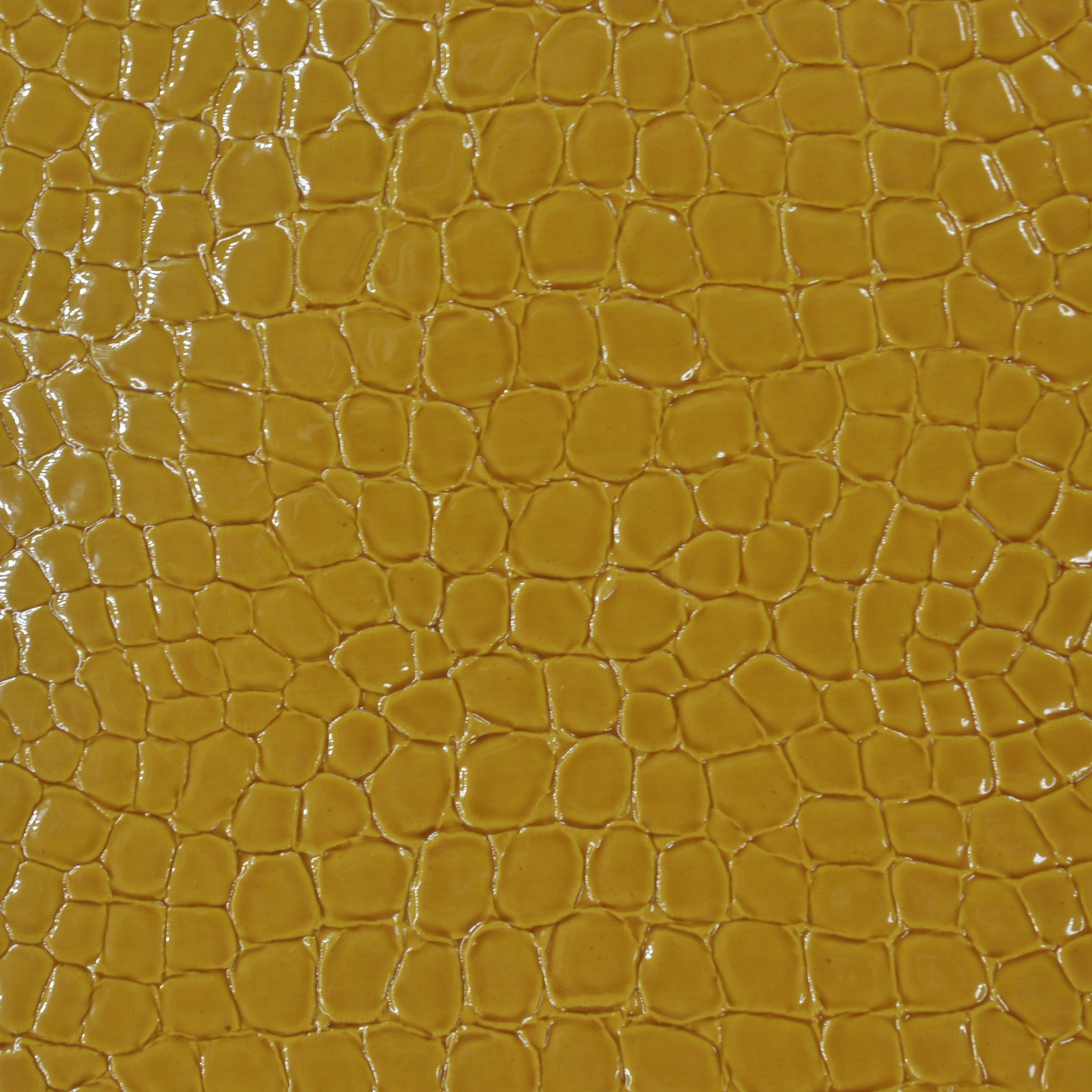 Belagio Enterprises - 17" X 36" Faux Crocodile Vinyl Fabric | BCV-29 Mustard Yellow - Prismatic Fiber Arts