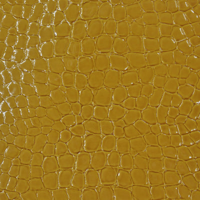 Belagio Enterprises - 17" X 36" Faux Crocodile Vinyl Fabric | BCV-29 Mustard Yellow - Prismatic Fiber Arts