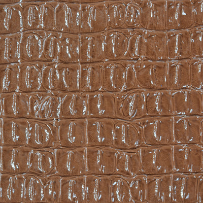 Belagio Enterprises - 17" X 36" Faux Crocodile Vinyl Fabric | BCV-38 Toffee Brown - Prismatic Fiber Arts